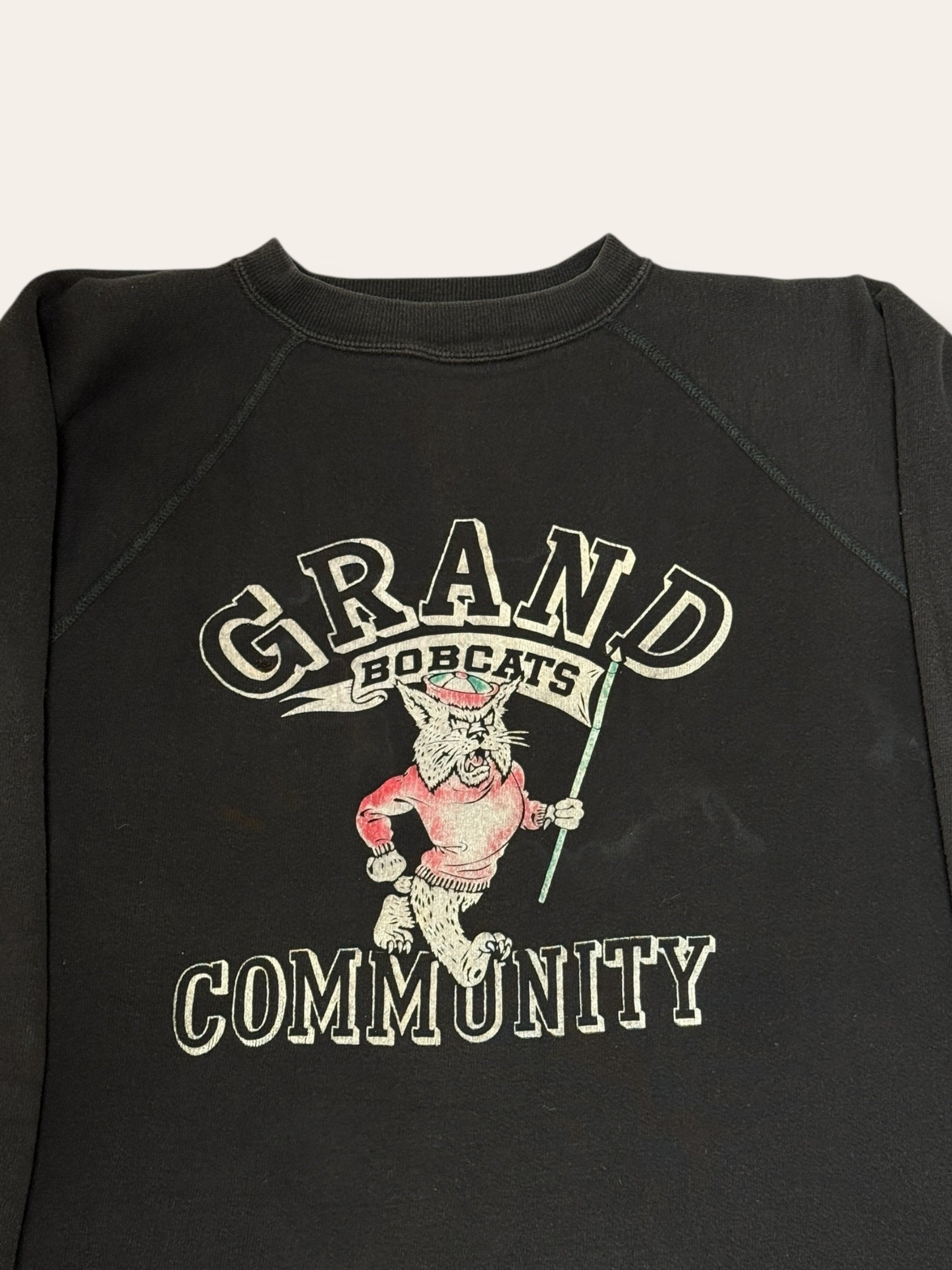 Vintage 1960's Flock Print Grand Community School Sweatshirt