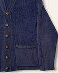 Vintage 1940s McGregor Navy Mohair Cardigan Leather Buttons | Vintage Workwear