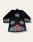 Vintage 1920’s Chinese Silk Jacket | Antique Hand Embroidery Crane Floral Motif Silk