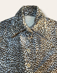 Vintage 1960s Leopard Print Faux Fur Shirt Jacket | Chuck Howard Boutique Clothing