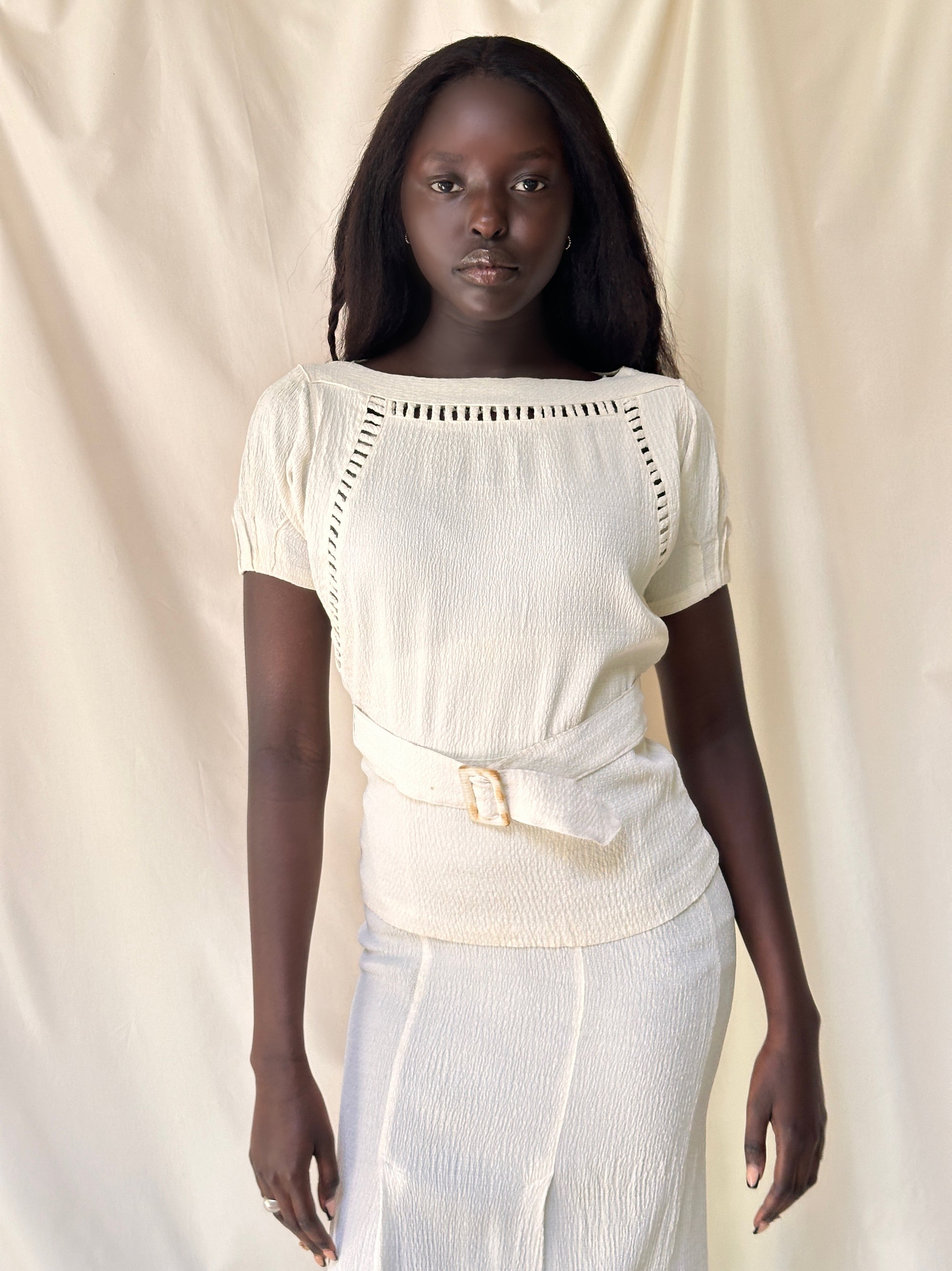 Vintage 1930’s Crinkle Rayon Crepe Dress Suit
