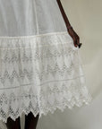 Vintage 1900’s Edwardian White Cotton Crochet Dress | Antique Tea Dress