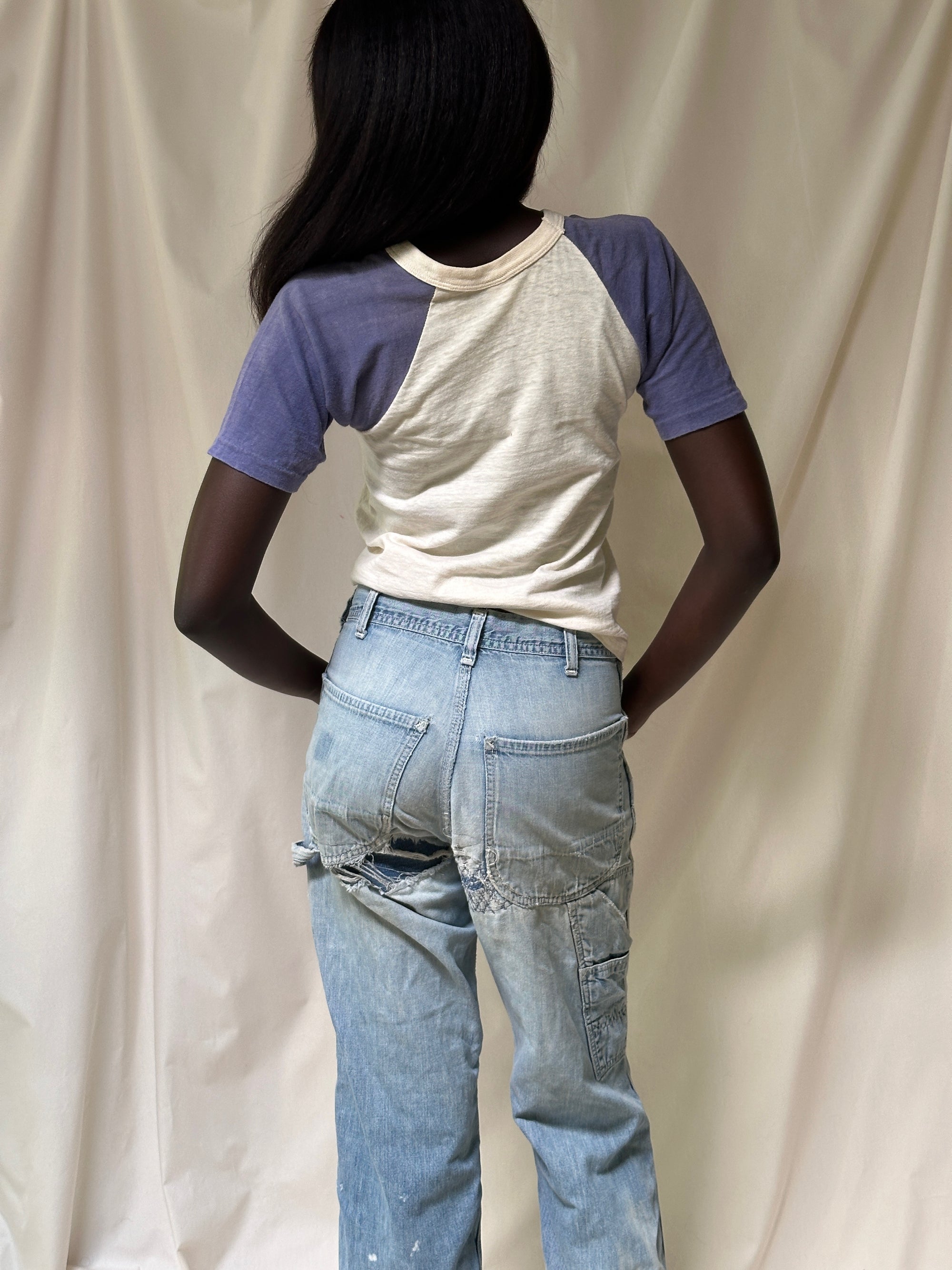 Vintage 1960’s LEE Repaired Denim Jeans W:28