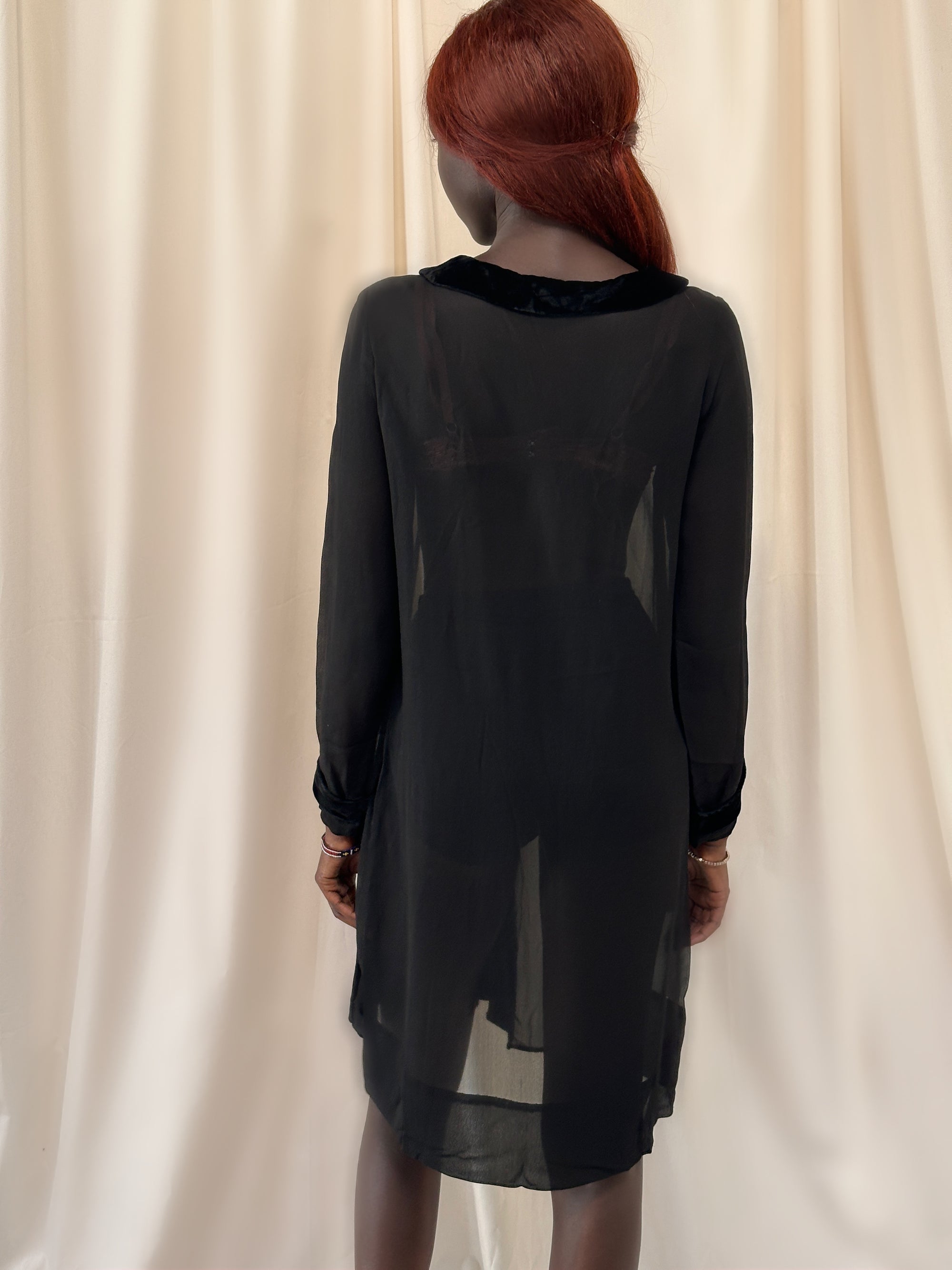 Vintage 1920’s Chiffon & Velvet Flapper Dress