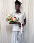 Vintage 1930’s Embroidered Organza Garden Dress