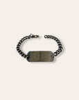 Vintage Sterling Silver WWII Identification Bracelet | Chunky Curb Link | 7” Chain Stamped