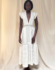 Vintage Edwardian “Deep V” Gauze Cotton Eyelet Dress