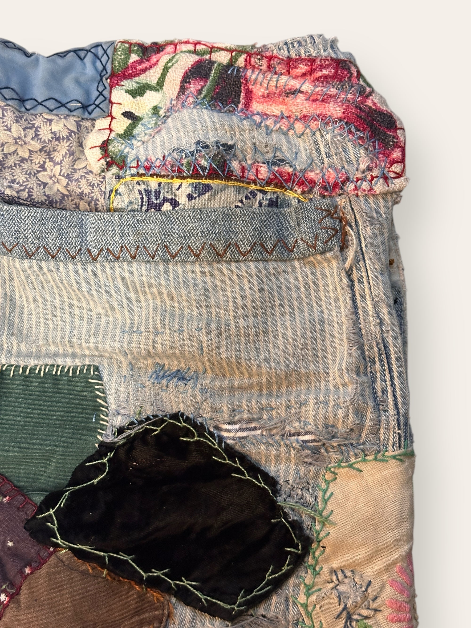 Vintage 1960’s Original Hippie Patched Lee Denim Jeans W:27