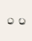 925 Sterling Silver Rope Twist Mini Endless Hoops | Silver Huggies hoop Earrings