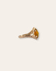 Antique 10k Gold Art Deco Citrine Ring Size 4