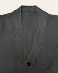 Vintage 1930s Distressed Cotton Grey Heather Work Cardigan