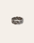 925 Sterling Silver Braided Rope Ring | Chunky Silver Band Rope Ring | Size 10