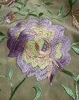 Vintage 1920’s Manton De Manila Silk Embroidered Long Fringe Piano Shawl | Romantic Floral Pastel