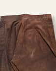 Vintage 1970’s Suede North Beach Leather Lace-Up Pants | Western Flare Trousers W:27