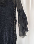 Vintage 1920’s Sheer Chiffon & Lave Layered Flapper Dress