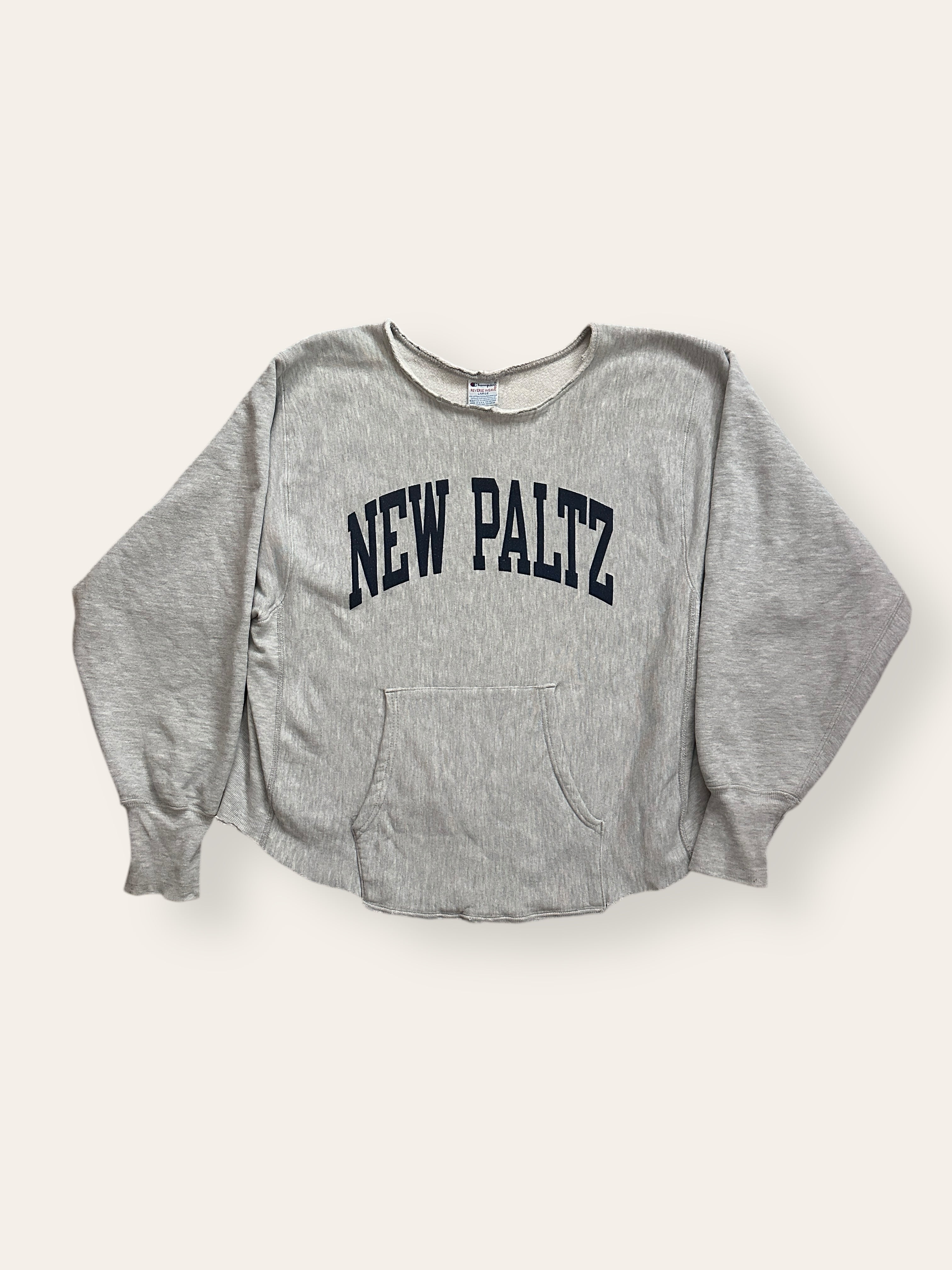 Vintage 1990's Newpaltz Champion Reverse Weave Distressed