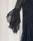 Vintage 1920’s Sheer Chiffon & Lave Layered Flapper Dress