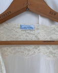 Vintage 1940’s Creme Lace Open Night Robe