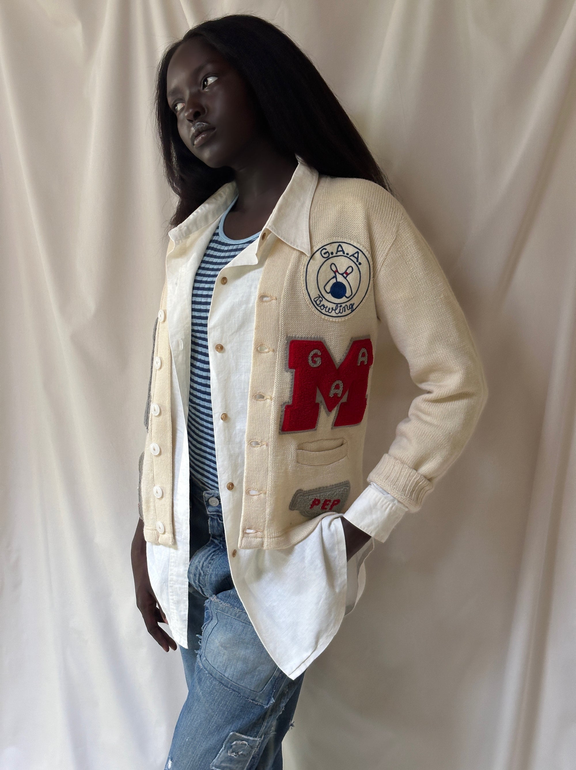 1940’s Princeton Knitting Mills Wool Letterman Sweater