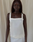 Vintage 1930’s Ivory Silk Slip Set | Minimal Slip Camisole & Skirt Set