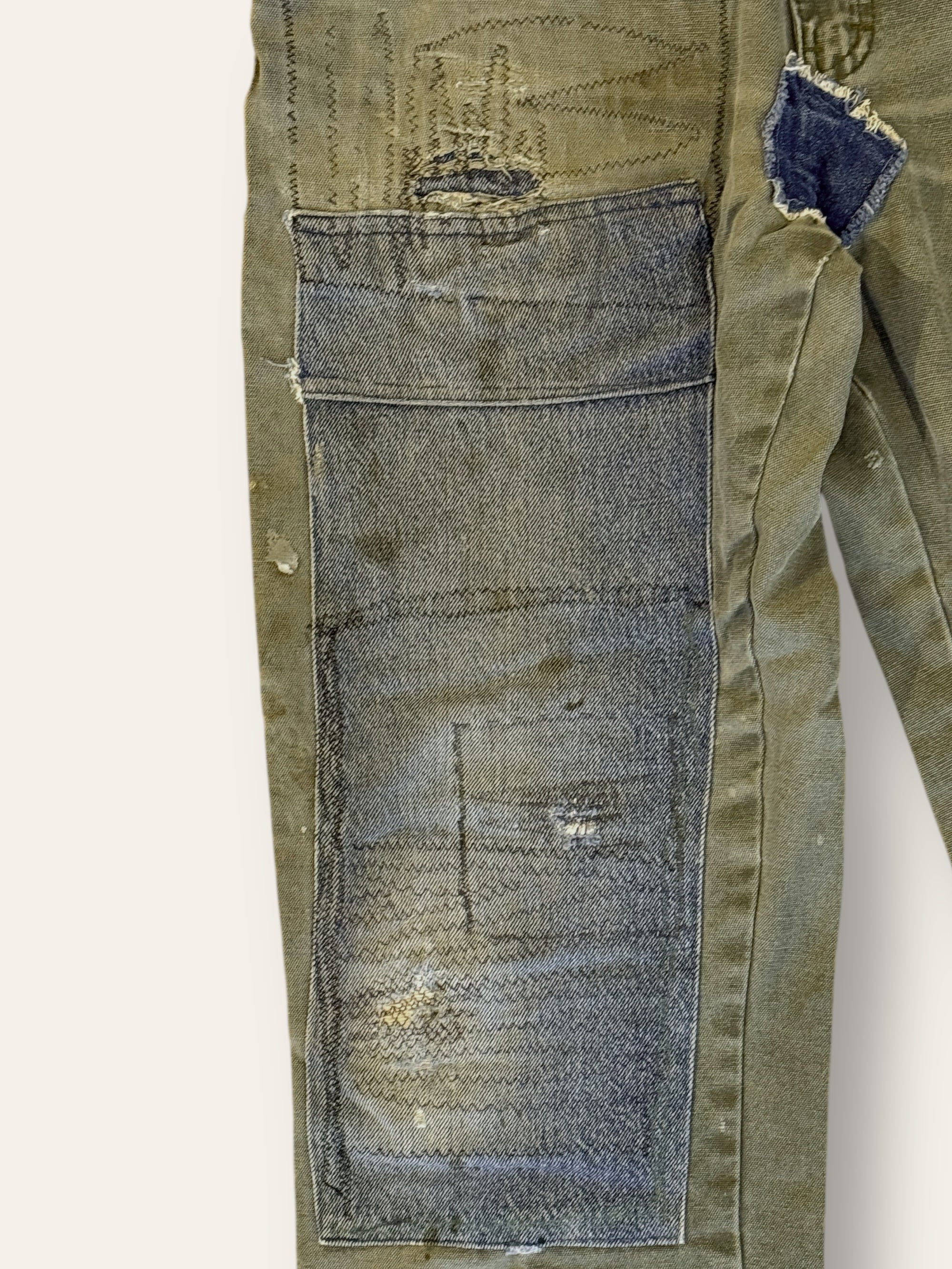 Vintage 1990’s Sage Green Dickies Repaired Pants W:36