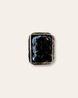 Vintage 1900’s Sardonyx Cameo 14k White Gold Ring Size 10
