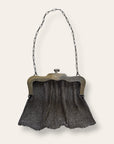 Antique Edwardian Sterling Silver Chainmail Purse | Vintage 1900’s Hand Engraved Evening Bag