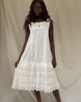 Vintage 1900’s Edwardian White Cotton Crochet Dress | Antique Tea Dress