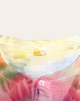 Vintage 1960s Tie Dye Long Sleeve Henley Shirt | Handmade Folk Art Top