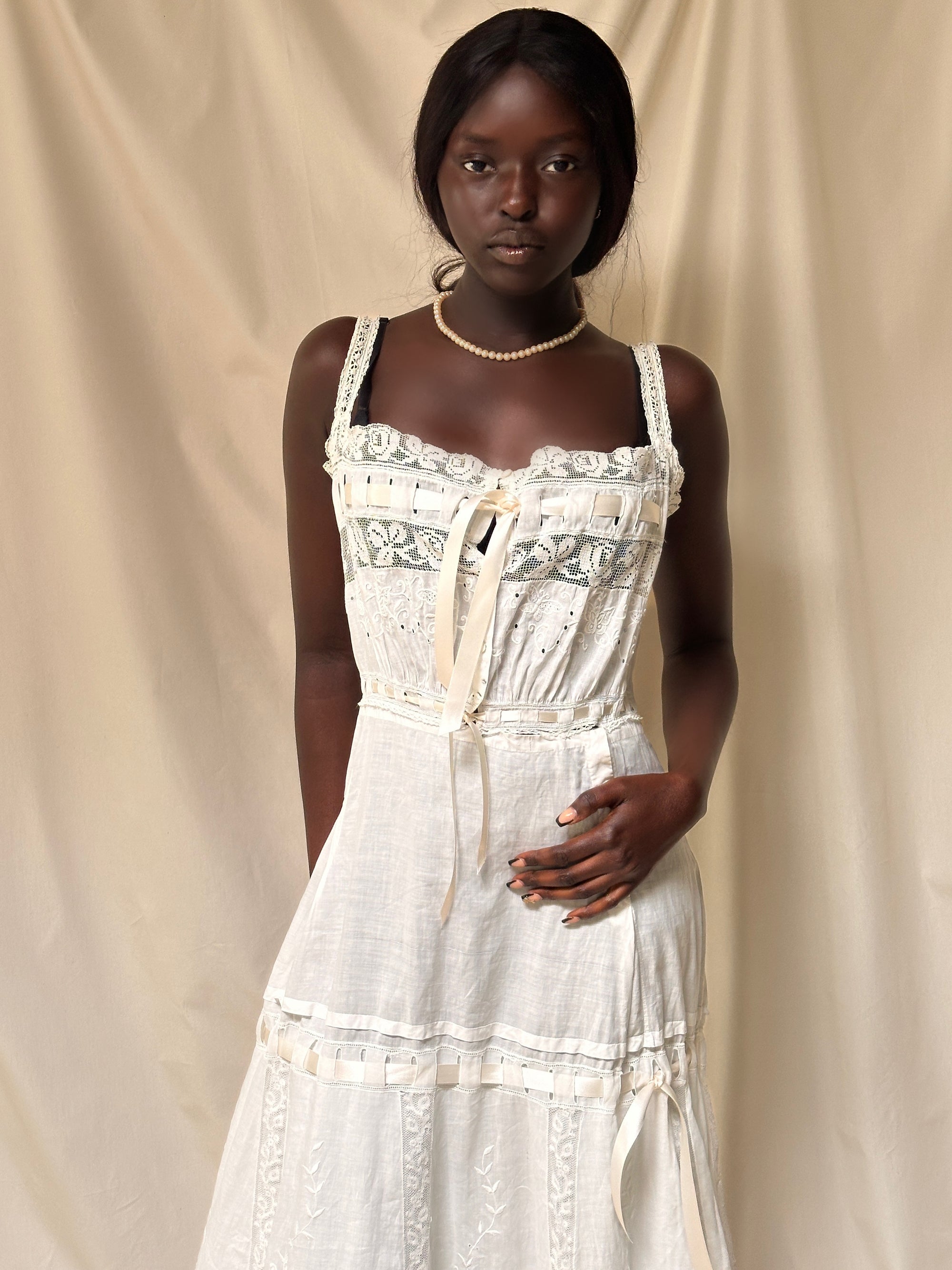 Vintage Edwardian Layered Chemise Slip Dress