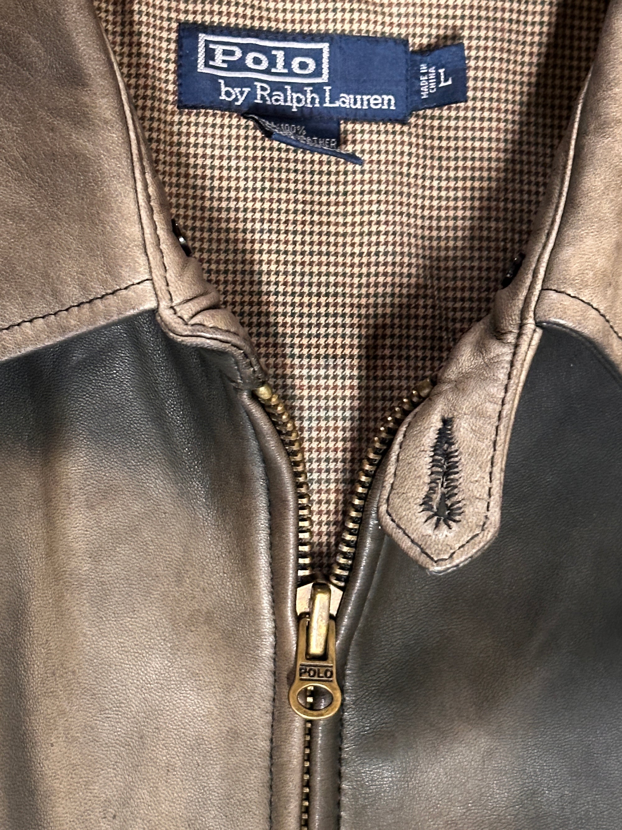 Vintage 1990’s Sun Faded Ralph Lauren Polo Leather Jacket