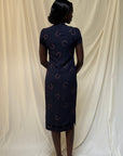 Vintage 1950’s Rayon Horseshoe Cheongsam Dress