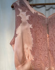 Vintage 1930’s Silk Rayon Bias Cut Lace Slip Dress | Old Hollywood Glamour Keyhole Silk Nightgown