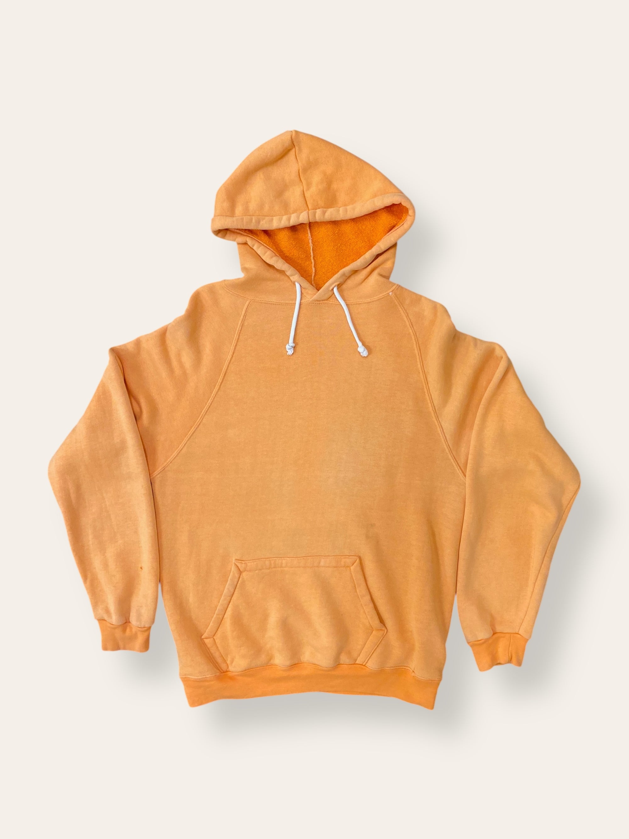 Vintage 1970’s Faded Orange Hooded Sweatshirt