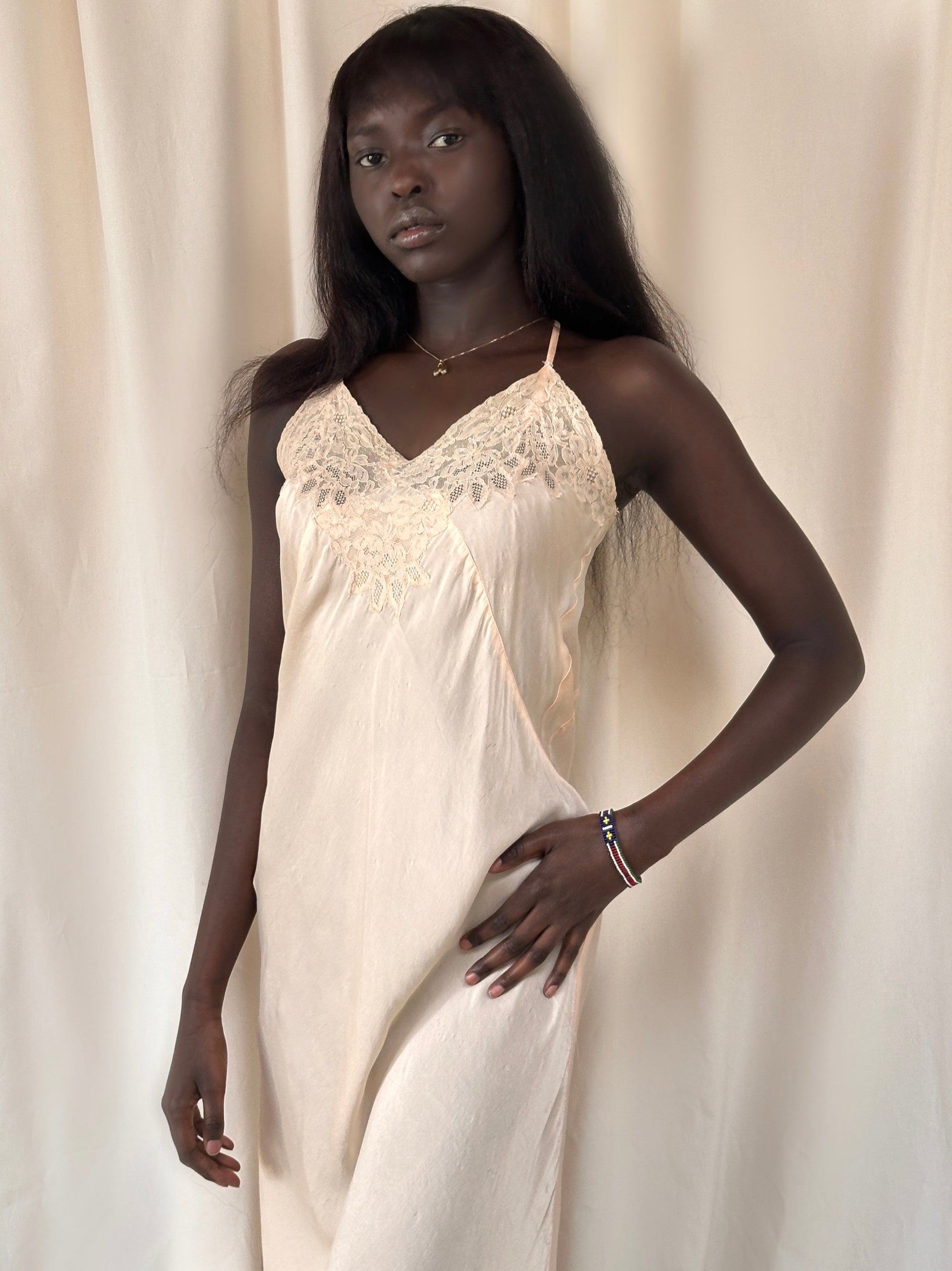 Vintage 1930’s Silk Negligée Slip Dress