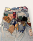 Vintage 1960’s Original Hippie Patched Lee Denim Jeans W:27