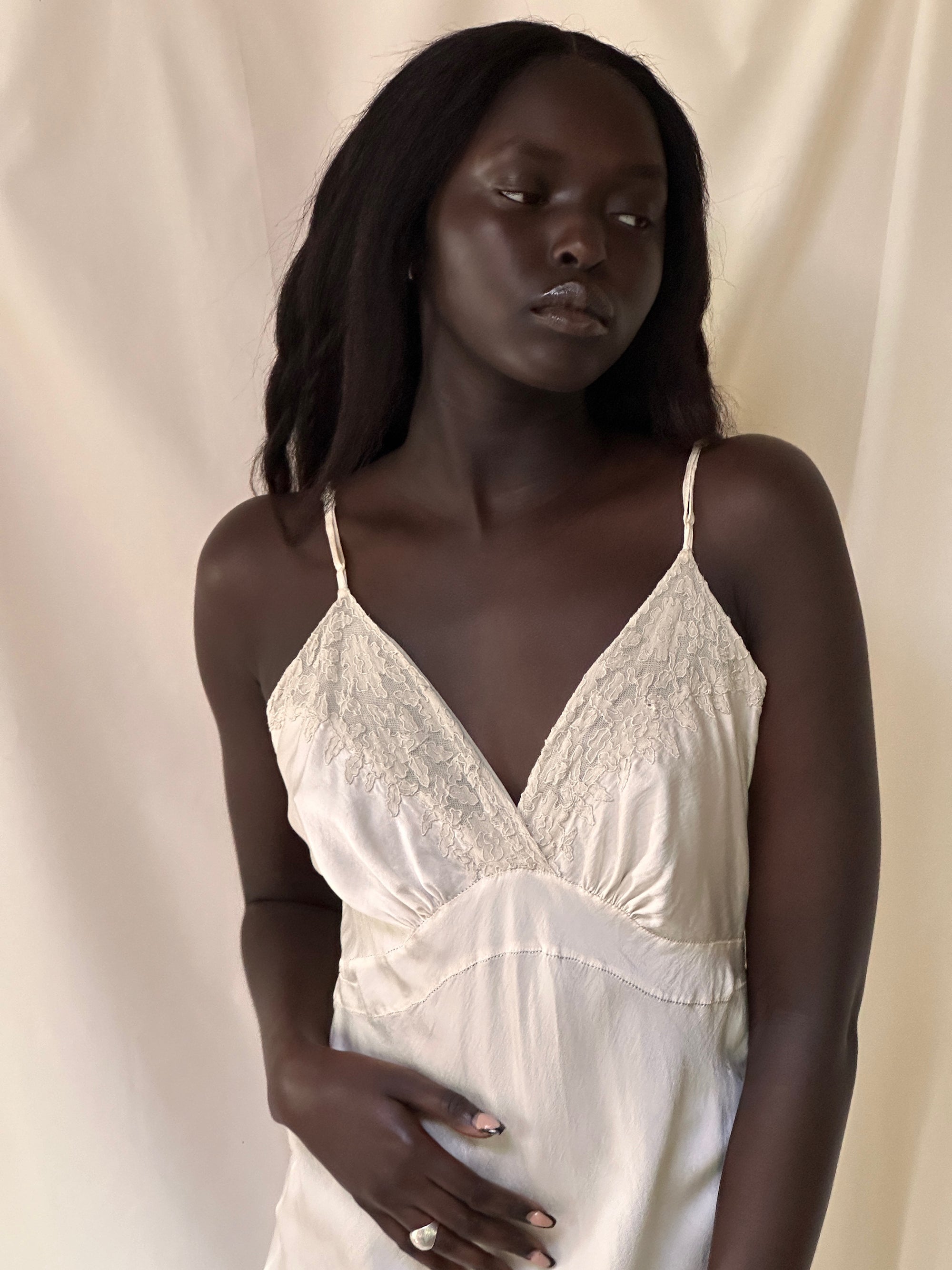 Vintage 1930’s Crème Silk Négligée