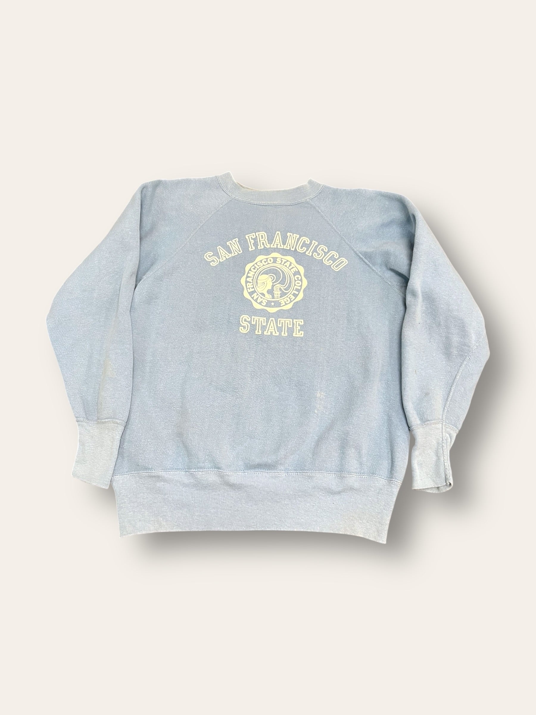 Vintage 1960s SFSU Felt Print Sweatshirt | San Francisco State