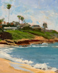2000s Jeff Yeomans "Beach at Big Rock" Original Oil Painting | Laguna Beach California Coastal Landscape Impressionist Art