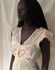 Vintage 1930’s Silk Bias Cut Peach Negligée