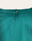Vintage 1940's Gabardine Hollywood Western Skirt | Chain Stitch Embroidery, Rhinestones W:28