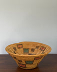 Vintage Jicarilla Apache Coil Handmade Basket | Native American Geometric Basket