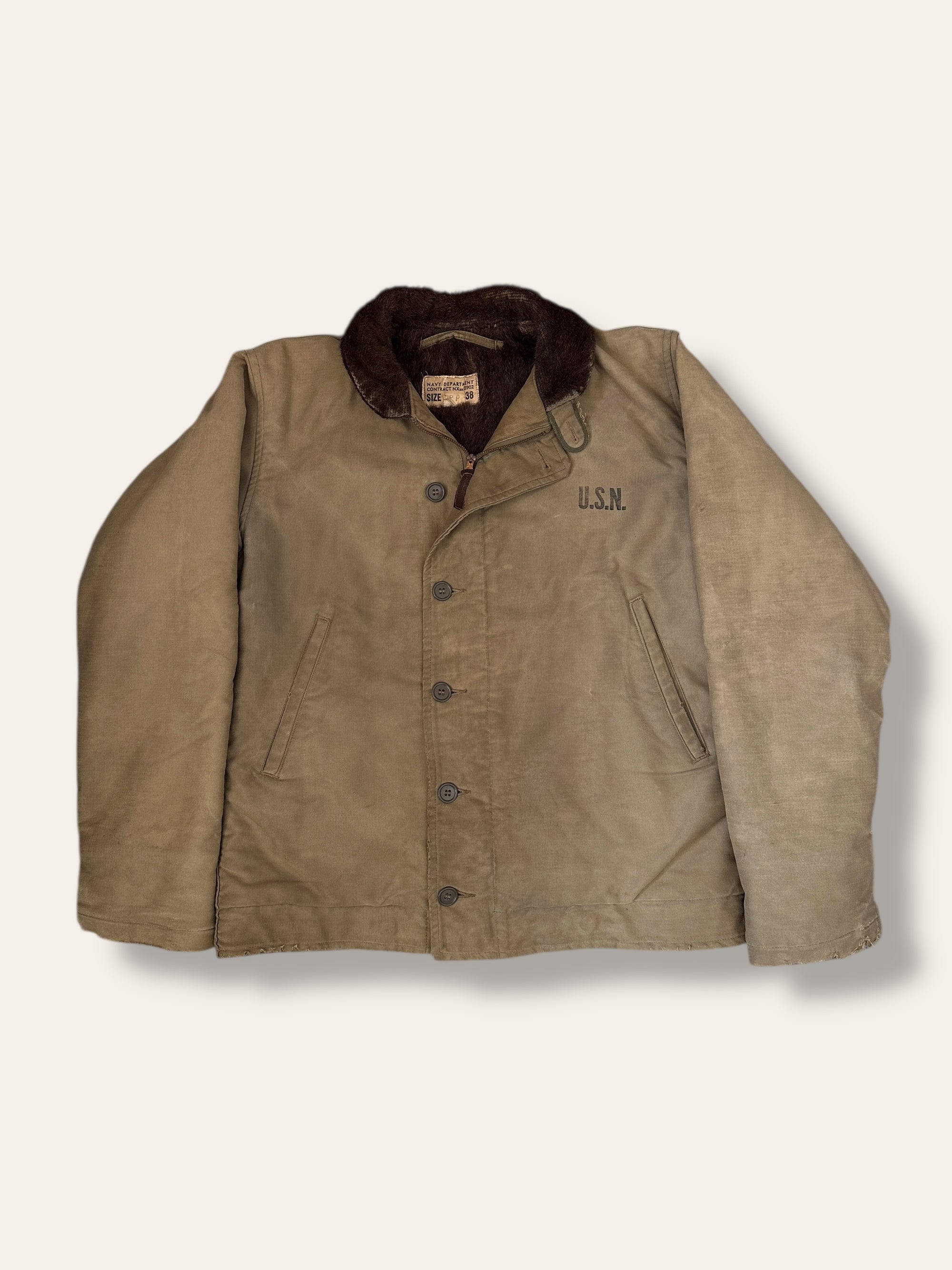 Vintage WWII USN N-1 Deck Jacket 38