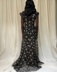 Vintage 1930’s Black & Creme Organza Eyelet Dress