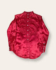 Vintage 1950’s Rhinestone Studded Satin Rodeo Western Shirt