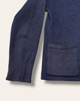 Vintage 1940s McGregor Navy Mohair Cardigan Leather Buttons | Vintage Workwear