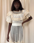 Vintage Edwardian Layed Mesh Tea Dress