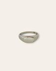 Sterling Silver Angled Signet Ring | Minimalist Stacking Ring