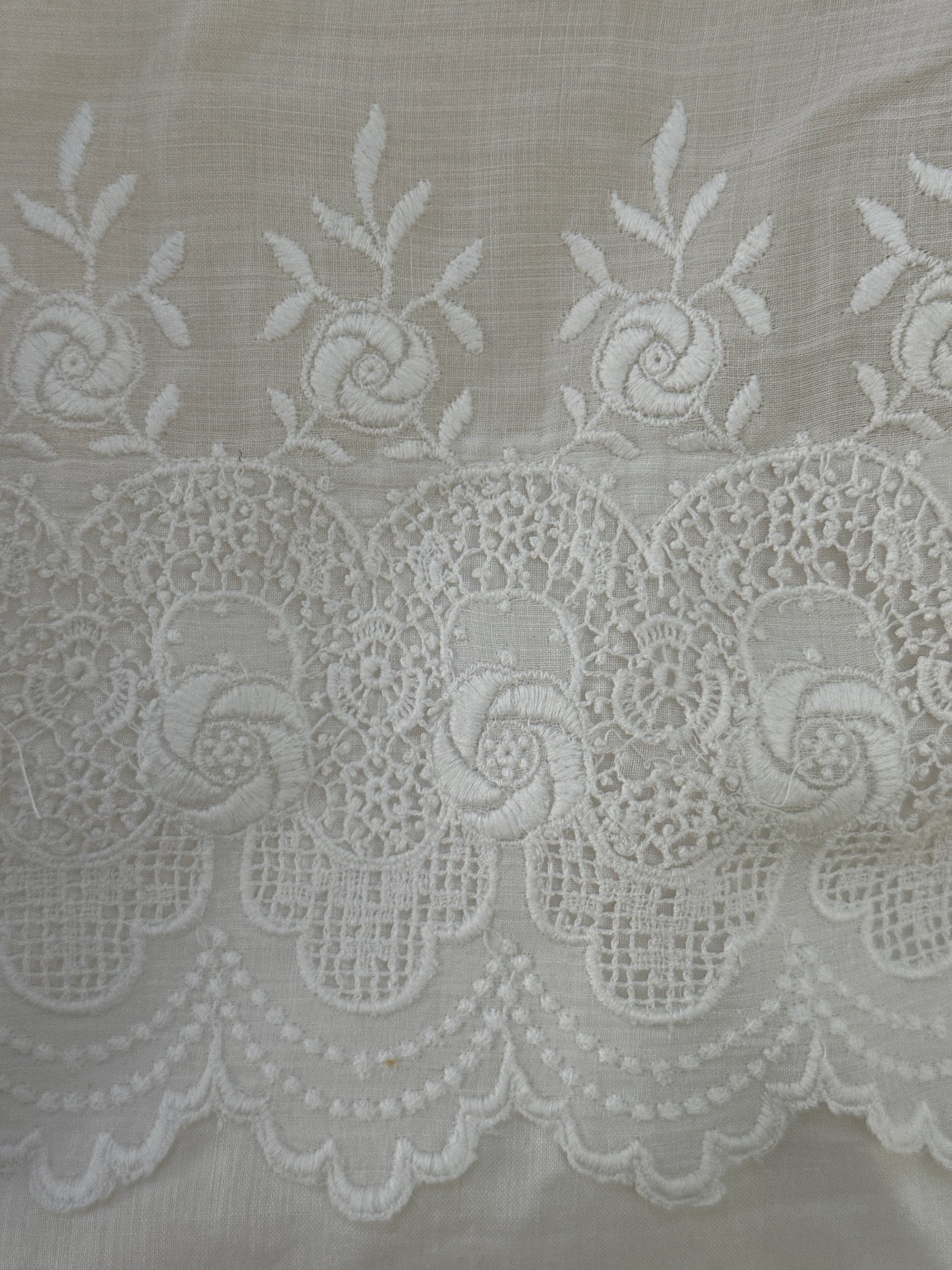 Vintage Edwardian White Cotton Eyelet Dress