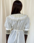 Antique 1900s Nightgown | Edwardian Lace Cotton Dress | Romantic Heirloom Dress